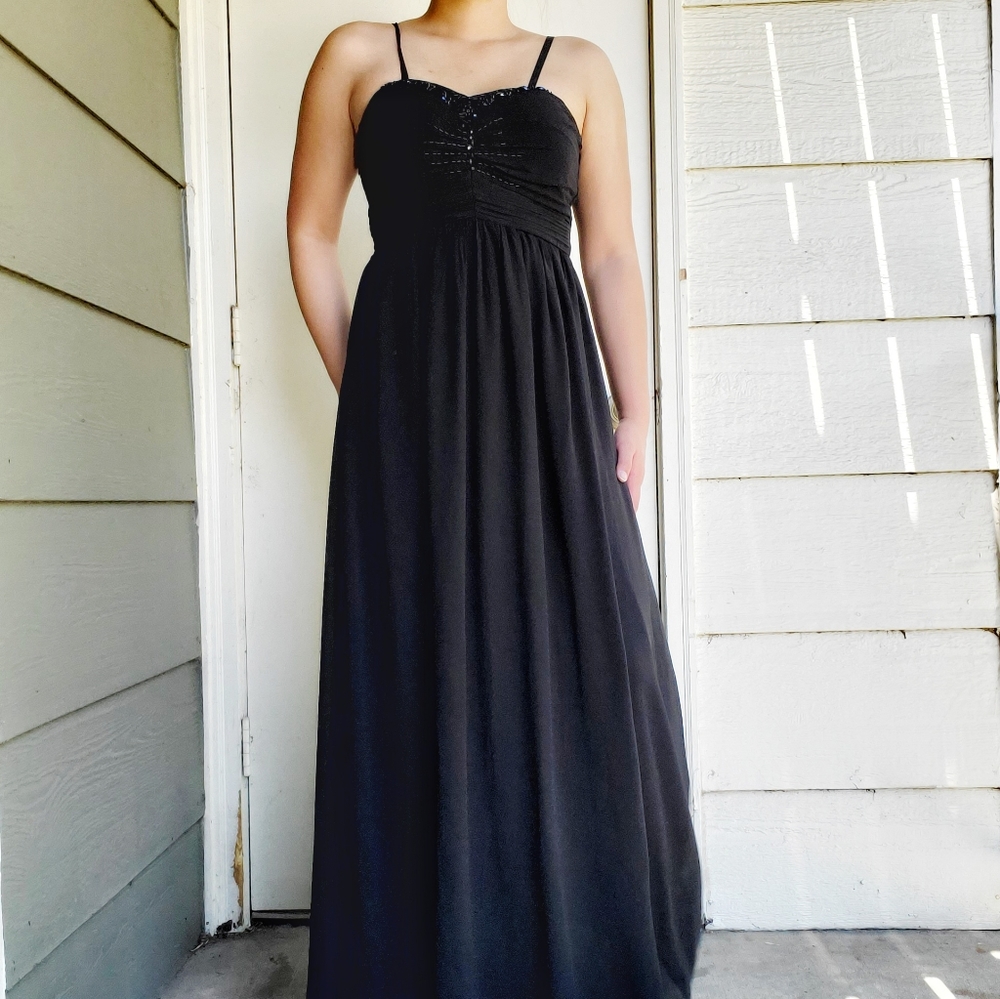 NWT Love Point | Black Sequined Maxi Dress
